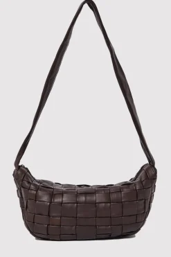 Bags*St. Agni Textured Crescent Bag - Chocolate