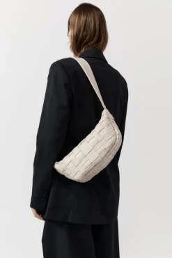 Bags*St. Agni Textured Crescent Bag - Ecru
