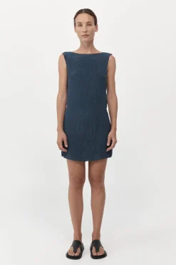 Dresses*St. Agni Textured Open Back Mini Dress - Ink