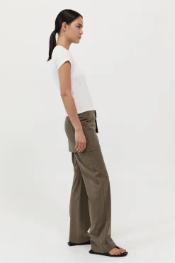 Tailoring*St. Agni Utilitarian Pocket Mini Skirt - Kelp