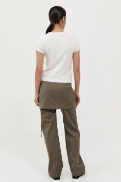 Tailoring*St. Agni Utilitarian Pocket Mini Skirt - Kelp