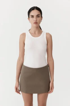 Tailoring*St. Agni Utilitarian Pocket Mini Skirt - Kelp