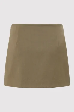 Tailoring*St. Agni Utilitarian Pocket Mini Skirt - Kelp
