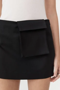 Tailoring*St. Agni Utilitarian Pocket Mini Skirt - Black