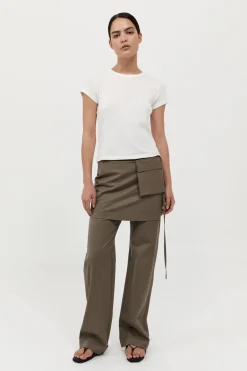 Skirts*St. Agni Utilitarian Pocket Mini Skirt - Kelp