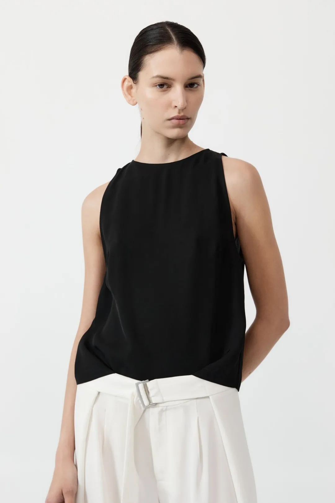 Tops*St. Agni Viscose Shell Top - Black