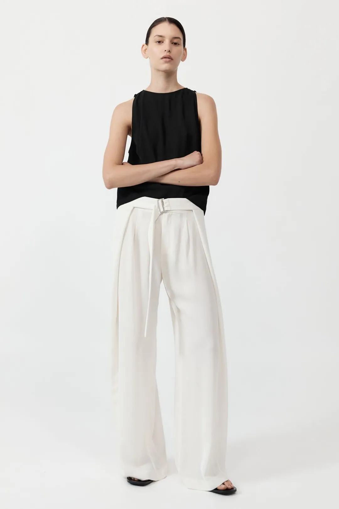 Tops*St. Agni Viscose Shell Top - Black