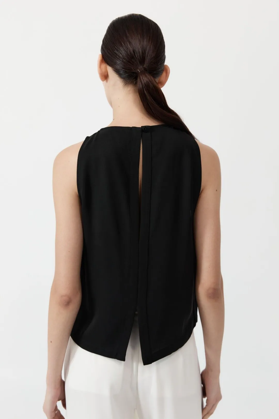 Tops*St. Agni Viscose Shell Top - Black