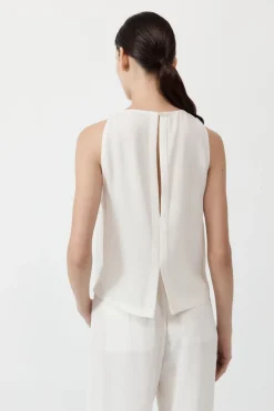 Tops*St. Agni Viscose Shell Top - Off White