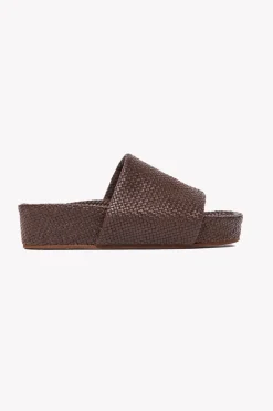 Slides*St. Agni Woven Everyday Flatform Slide - Chocolate