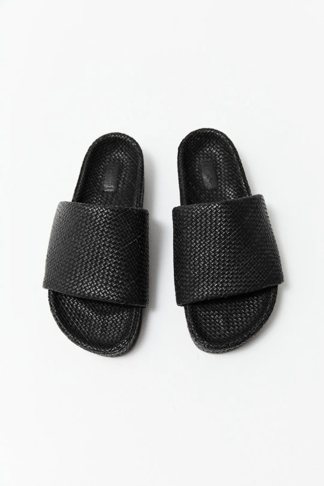 Flatforms*St. Agni Woven Everyday Flatform Slide - Black