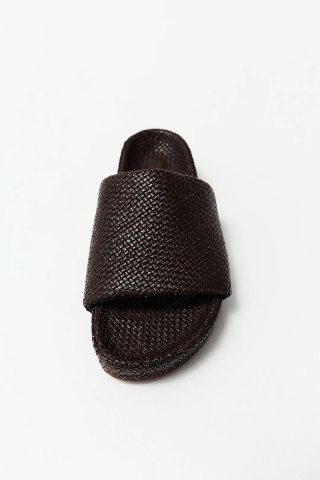 Flatforms*St. Agni Woven Everyday Flatform Slide - Chocolate