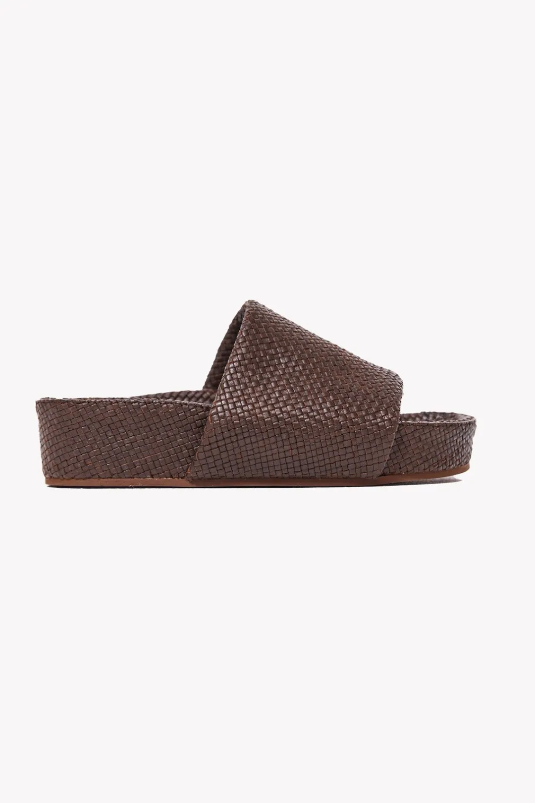 Flatforms*St. Agni Woven Everyday Flatform Slide - Chocolate