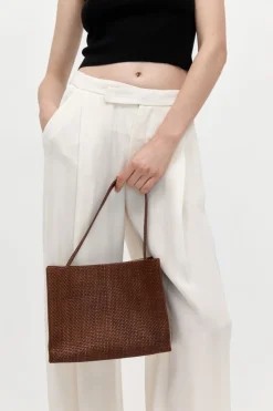 Bags*St. Agni Woven Minimal Mini Tote - Antique Tan